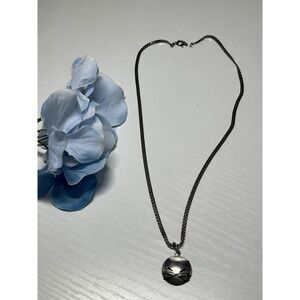 Beaucraft Sterling‎ Silver Cat Pendant Necklace 925 Italy Box Chain Vintage